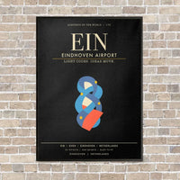 Thumbnail for Eindhoven Airport EIN - Canvas Framed - Black
