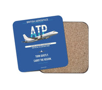 Thumbnail for British Aerospace ATP design on blue 1 piece coaster
