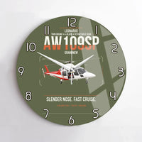 Thumbnail for Leonardo AW109SP GrandNew design on green army no frame wall clock