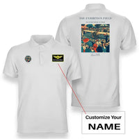 Thumbnail for VINTAGE G4322 - The Exhibition Field - Double-Side Polo T-Shirt design on white+name