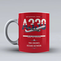Thumbnail for A330-300 Mug design on red airbus