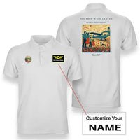 Thumbnail for VINTAGE G4450 - The Prop Wash Leaves - Double-Side Polo T-Shirt design on white+name