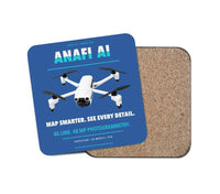 Thumbnail for Parrot ANAFI Ai design on blue 1 piece coaster