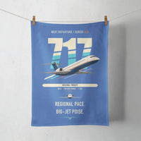 Thumbnail for Boeing 717-200 design on blue towel