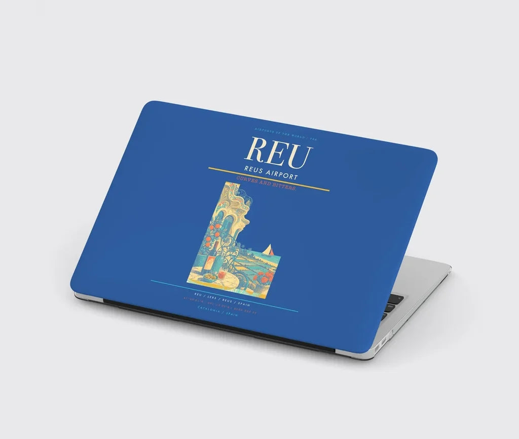 Reus Airport (REU) design on blue MacBook case