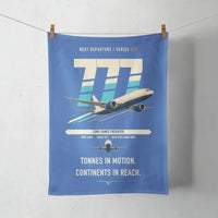 Thumbnail for Boeing 777F design on blue towel
