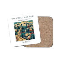 Thumbnail for The Holiday Mail Rush - Designed Coasters design on white 1-piece