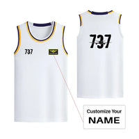 Thumbnail for Boeing 737 Designed Designed Basketball Style Sports Tank Tops - view 15