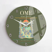 Thumbnail for Nome Airport (OME) design on green army no frame wall clock