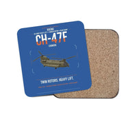 Thumbnail for Boeing CH-47F Chinook design on blue 1 piece coaster