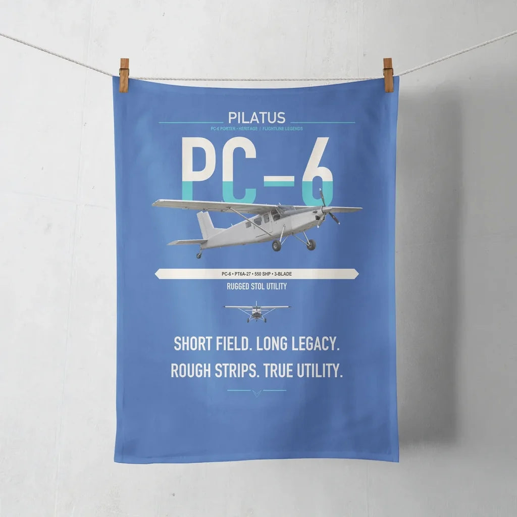 Pilatus PC-6 Porter design on blue towel