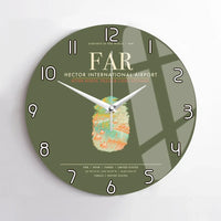 Thumbnail for Hector International Airport (FAR) design on green army no frame wall clock