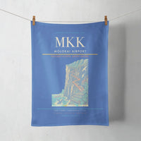 Thumbnail for Molokai Airport (MKK) design on blue towel