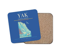 Thumbnail for Yakutat Airport (YAK) design on blue 1 piece coaster