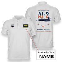 Thumbnail for AJ-2 Savage Tanker design on white+name double-side polo t-shirt, double-side print