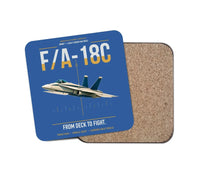 Thumbnail for F-A-18C Hornet design on blue 1 piece coaster