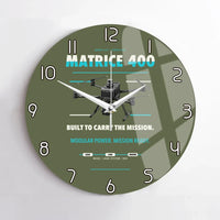 Thumbnail for DJI Matrice 400 design on green army no frame wall clock