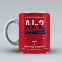 Thumbnail for AJ-2 Savage Tanker design on red ceramic mug, double-side print