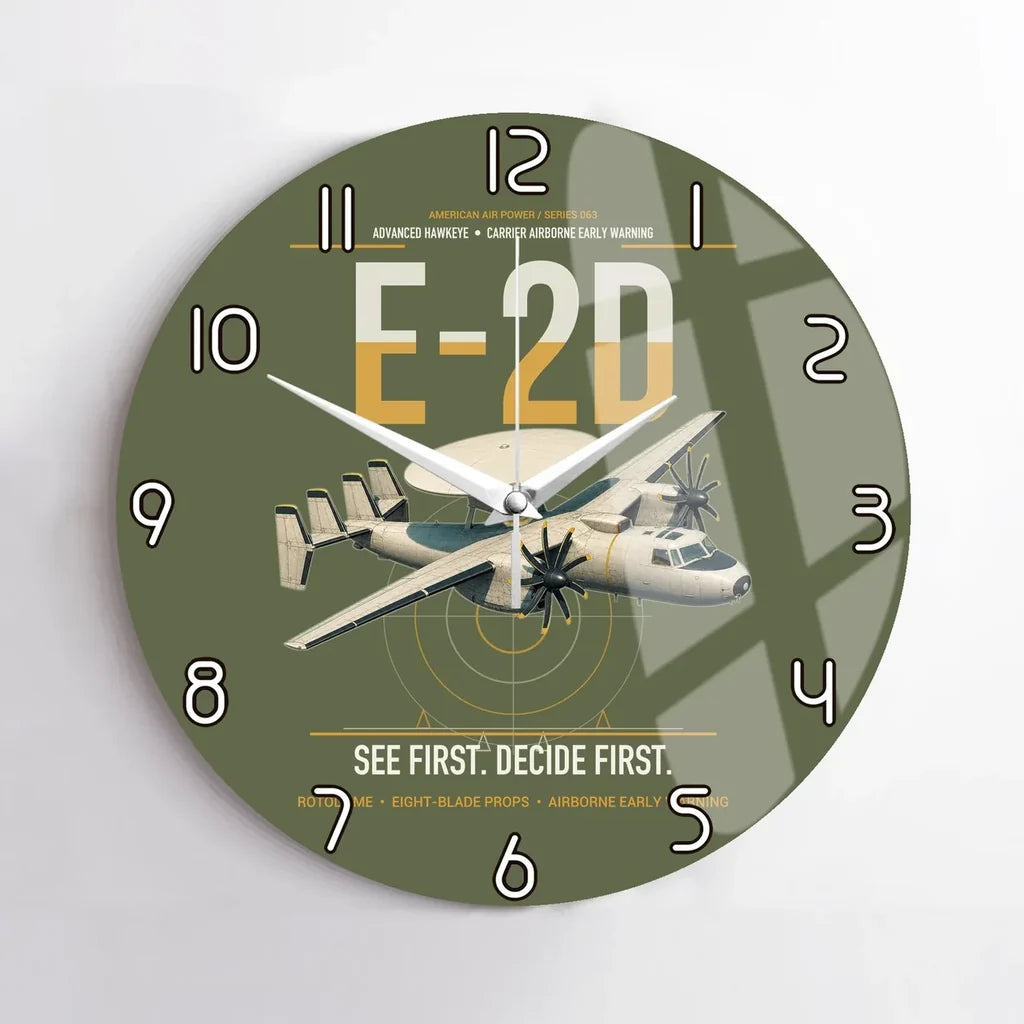 E-2D Advanced Hawkeye design on green army no frame wall clock