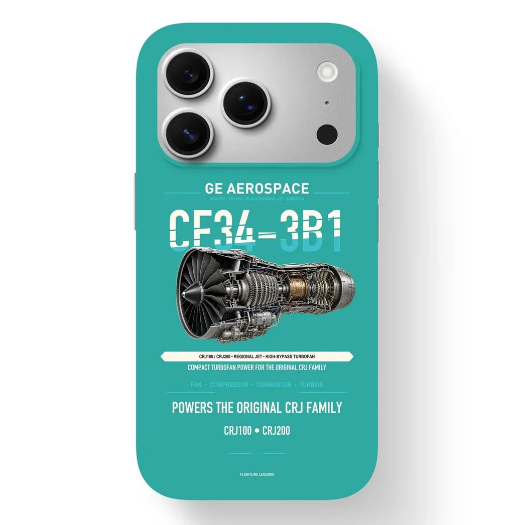 CF34-3B1 Case design on turquoise iphone case