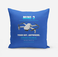 Thumbnail for DJI Mini 2 design on blue pillow