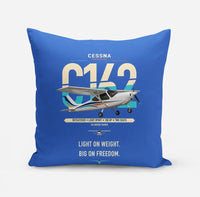 Thumbnail for Cessna 162 Skycatcher design on blue pillow