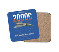 Thumbnail for Dassault Mirage 2000C RDI design on blue 1 piece coaster