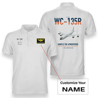 Thumbnail for WC-135R Constant Phoenix design on white+name double-side polo t-shirt, double-side print