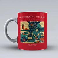 Thumbnail for VINTAGE G4266 - The Morning Oil Drip - Ceramic Mug design on red