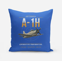 Thumbnail for A-1H Skyraider design on blue pillow