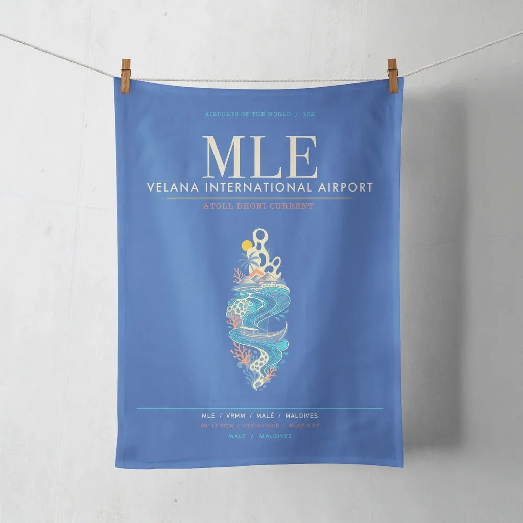 Velana International Airport Male MLE - Atoll Dhoni Current - Blue