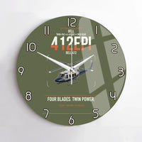 Thumbnail for Bell 412EPI design on green army no frame wall clock