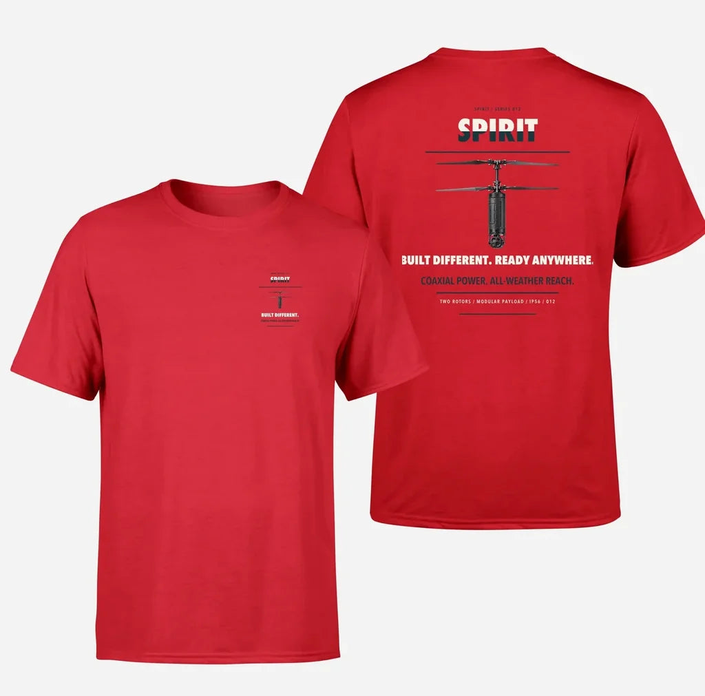 Ascent AeroSystems Spirit design on red t shirt