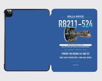 Thumbnail for RB211-524 design on blue ipad tablet case