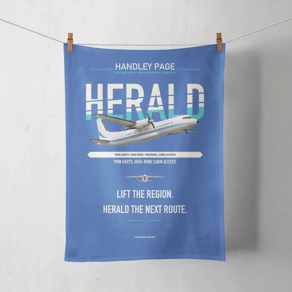 Handley Page HPR.7 Dart Herald design on blue towel