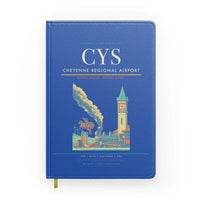 Thumbnail for Cheyenne Regional Airport (CYS) design on blue notebook