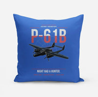 Thumbnail for P-61B Black Widow design on blue pillow