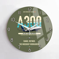 Thumbnail for Airbus A300-600R design on green army no frame wall clock