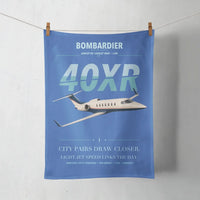 Thumbnail for Bombardier Learjet 40XR design on blue towel