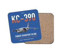Thumbnail for Embraer KC-390 Millennium design on blue 1 piece coaster