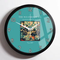 Thumbnail for VINTAGE G4141 - The Weather Wall - Designed Wall Clocks design on turquoise framed