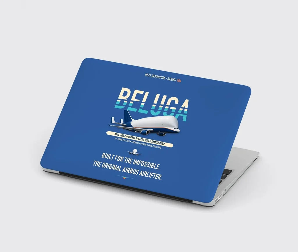 Airbus A300-600ST BelugaST design on blue MacBook case