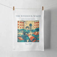 Thumbnail for VINTAGE G4429 - The Windsock Maker - Designed Towels design on white