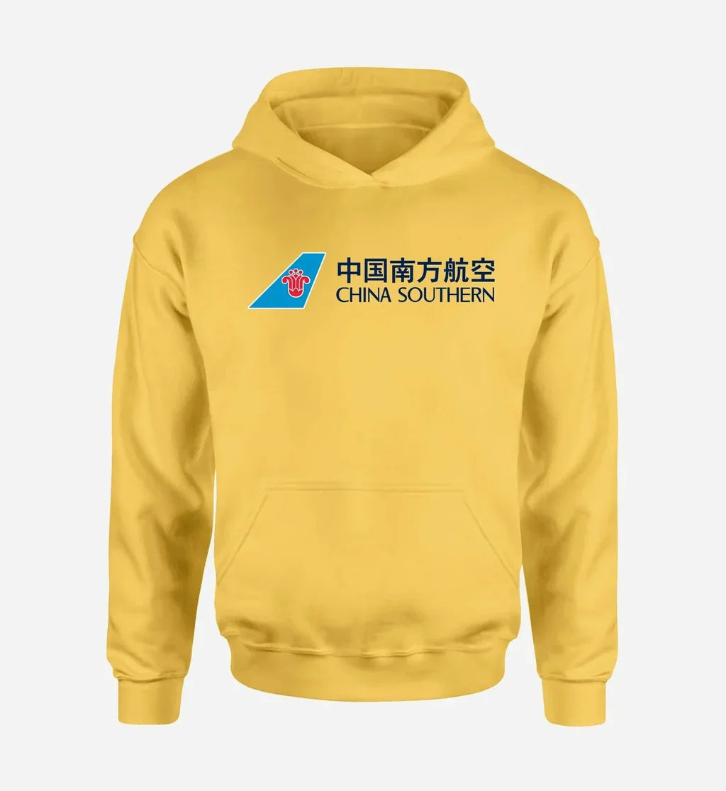 CHINA SOUTHERN Airlines logo printed on yellow hoodie