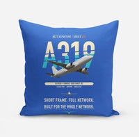 Thumbnail for Airbus A319ceo design on blue pillow
