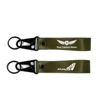 Thumbnail for Atlas Air Hawk-shaped key chain, Dark Green+ NAME