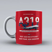 Thumbnail for A319neo Mug design on red airbus