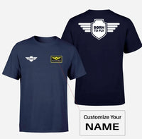 Thumbnail for Born To Fly & Badge Designed Double-Side T-Shirts - view 15