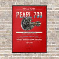 Thumbnail for PEARL 700 vertical canvas print - framed - red background
