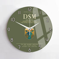 Thumbnail for Des Moines International Airport (DSM) design on green army no frame wall clock